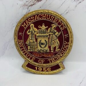 Vintage MIT COLLEGE Jacket 1956 Graduate Bullion Wire Patch Badge Engineering